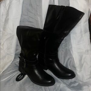 Style&Co Wide Calf Black Heeled Boots